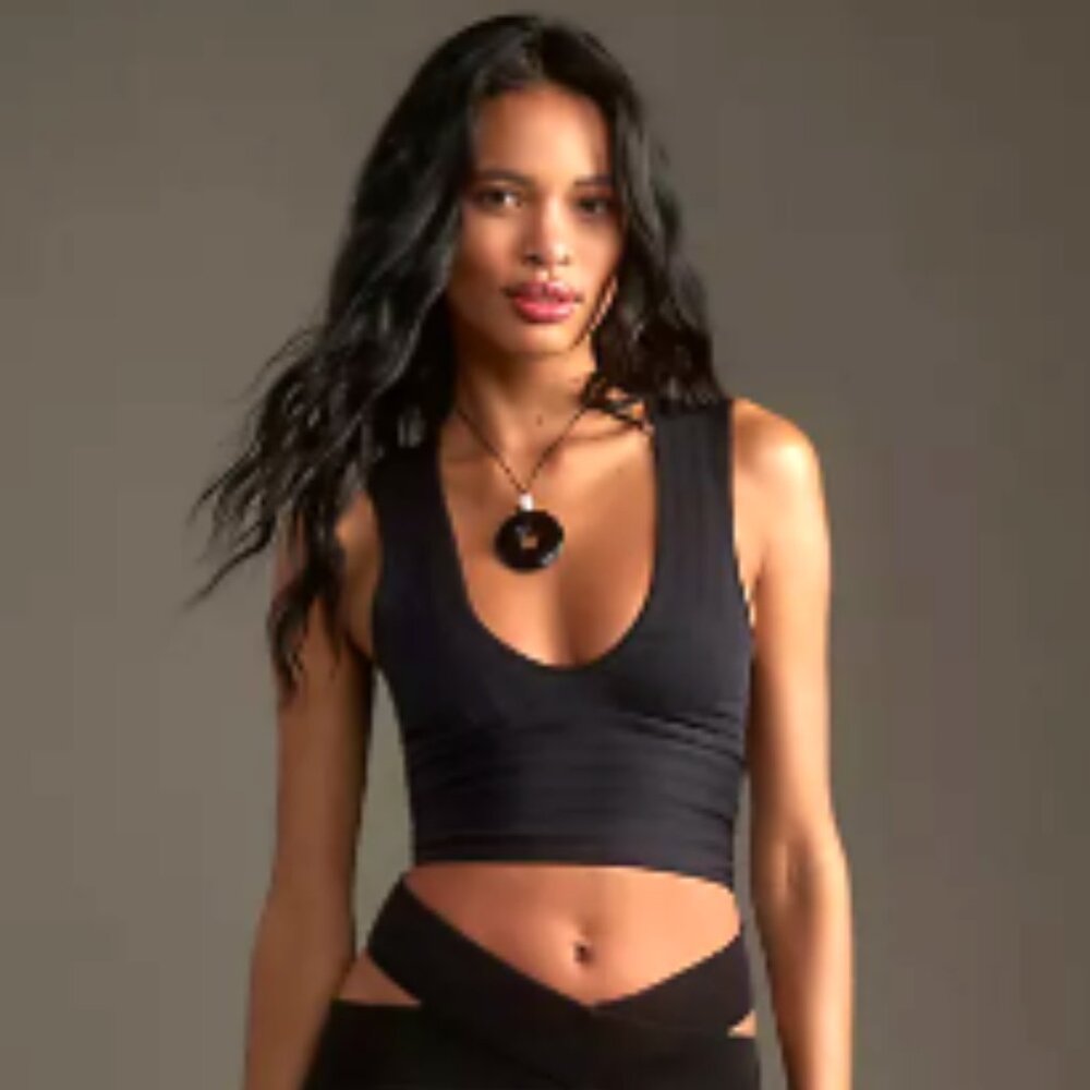 Brand New By Anthropologie The Renna Seamless Plunge Tank